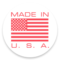 This MADE IN U.S.A. with Flag self-inking round stamp is 1-5/8" diameter and has 11 vibrant ink color choices. Orders over $75 ship free!