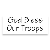 Show support of the troops w/ GOD BLESS OUR TROOPS on a self-inking stamp. Impression is 7/8" x 2-3/8" and comes in 11 ink colors. Orders over $75 ship free!