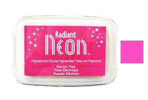 This 1-7/8" x 3" stamp ink pad comes in electric pink and is great for adding vibrant color to your projects. Pigment based. Orders over $75 ship free!