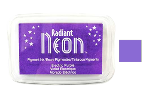 This 1-7/8" x 3" stamp ink pad comes in electric purple and is great for adding vibrant color to your projects. Pigment based. Orders over $75 ship free!