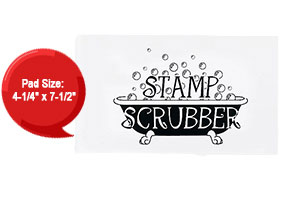 This stamp scrubber keeps clear & rubber stamps clean. Use w/ Ultra Clean™ to wash the scrubber for long lasting results. Orders ship free over $45!