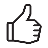 Social media thumbs up self-inking rubber stamp available in 4 sizes and 11 different ink colors. Refillable with Ideal ink. Free shipping on orders over $100!