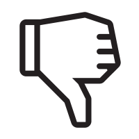 Social media thumbs down self-inking rubber stamp available in 4 sizes and 11 different ink colors. Refillable w/ Ideal ink. Free shipping on orders over $100!
