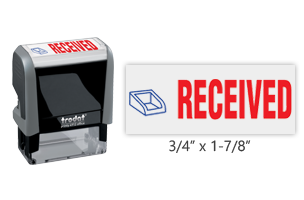 This Trodat 4912 self-inking Received message stamp comes in a two-color, red/blue, option and delivers a crisp impression each time. Perfect for office use!
