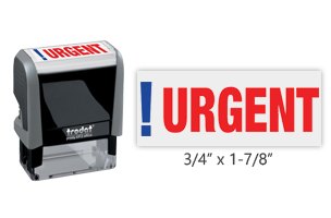 This Trodat 4912 self-inking URGENT message stamp comes in a two-color, red/blue, option and delivers a crisp impression each time. Perfect for office use!