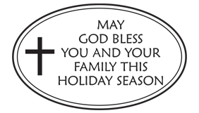 Create great holiday greeting cards & crafts w/ this excellent Oval God Bless You Stamp holiday stamp. Available in 11 ink colors. Orders over $45 ship free!