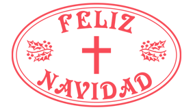 Enjoy creative holiday cards and crafts with our self-inking oval Holly Feliz Navidad holiday rubber stamp. 11 ink colors options. Free shipping over $100!