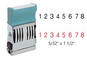 Xstamper® Pre-Inked Stock Number Stamp is available in 2 ink colors: red & black. Refillable. Impression size: 5/32" x 1-1/2". Orders ship free over $45!