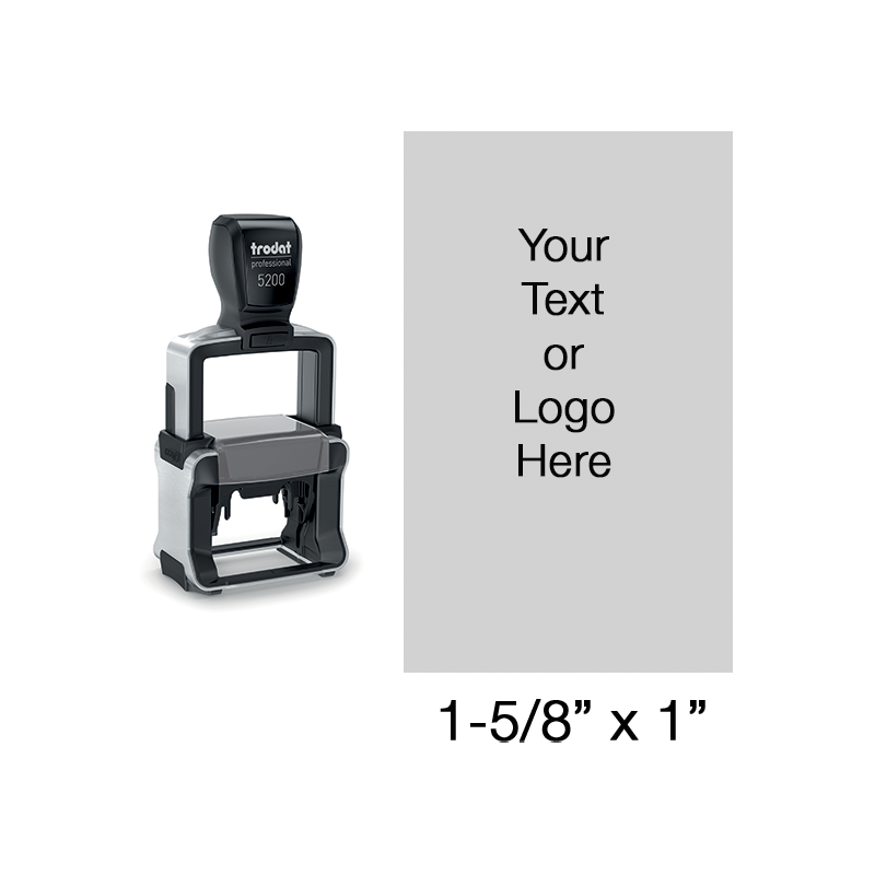 Customize this heavy duty vertical stamp with up to 9 lines of text, a logo/artwork. Available in 11 vibrant ink colors. Free shipping on orders $75 and over.