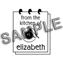 This From The Kitchen Of Menu with Cup stamp can be customized with your name and is available in 4 mounts options! Free shipping on orders over $60!