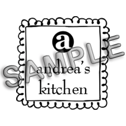 Customize this From the Kitchen Of with Initial and Cartoon Frame with your name. Available in your choice of 2 stamp mounts and 5 ink colors! Fast shipping!