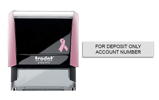 Endorse your checks with a quick and easy bank deposit self-inking pink stamp. Customize up to 2 lines of text. Free shipping on orders over $75!