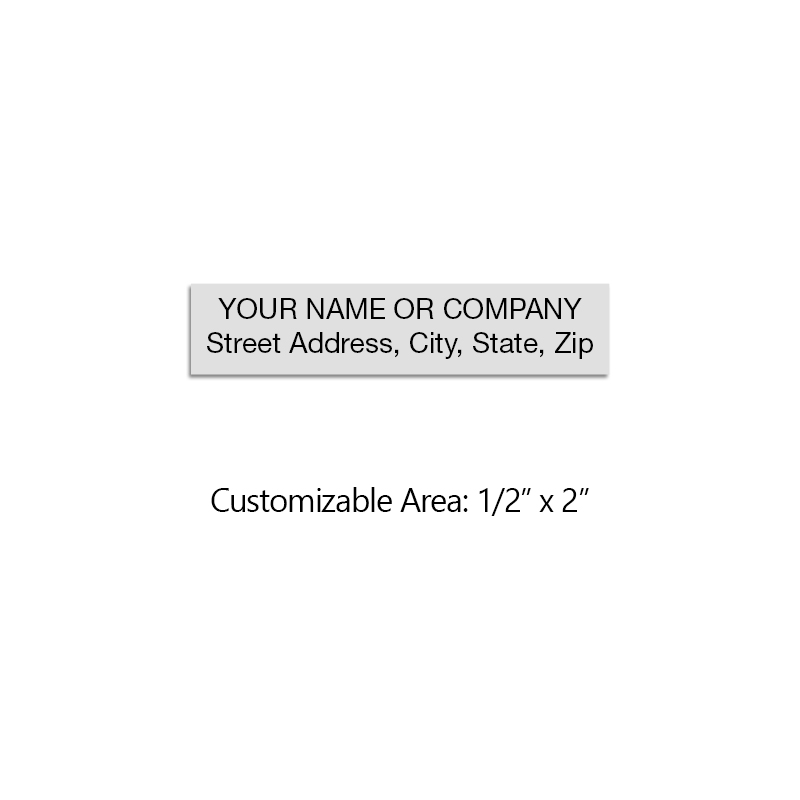 Customize up to 2 lines of text with your residential or company address. Stamp pad not included. Free shipping on orders over $100!