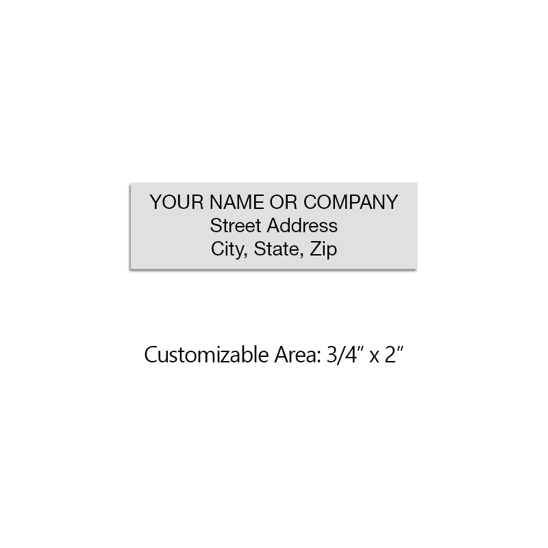 Customize up to 3 lines of text with your residential or company address. Stamp pad not included. Free shipping on orders over $100!