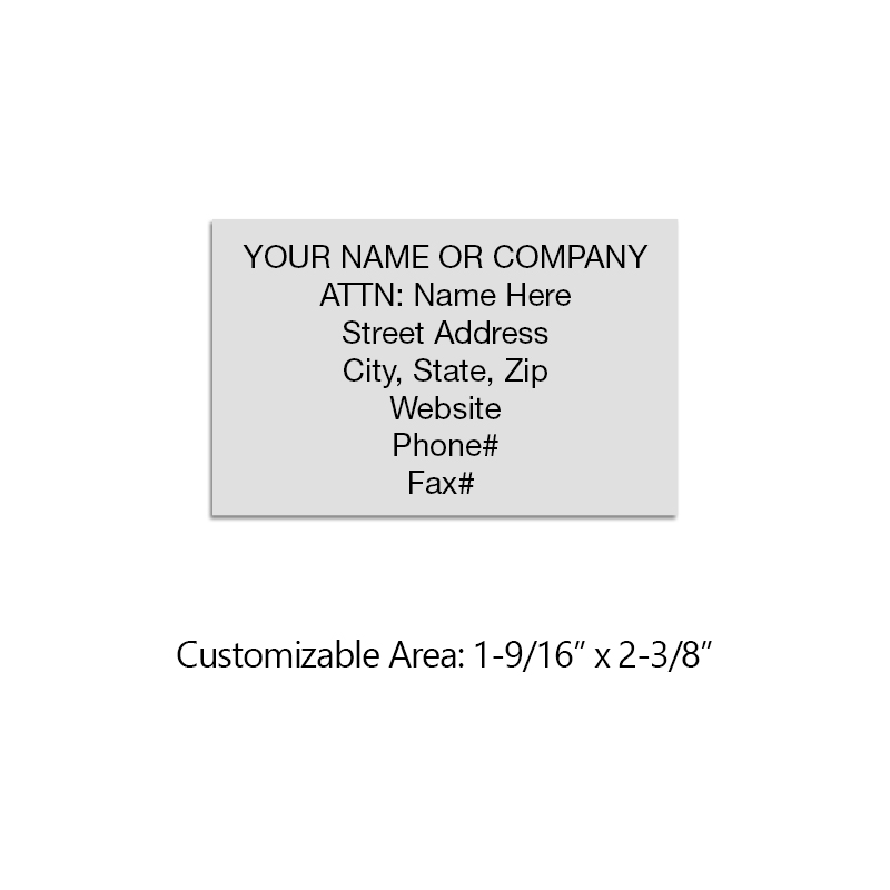 Customize up to seven lines of text with your personal information. Free shipping on orders over $100!