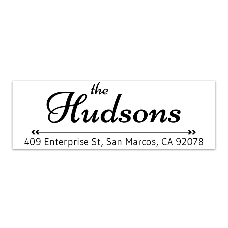 Customize this striking address stamp with your personal name and address. Fast and free shipping on all orders over $100!