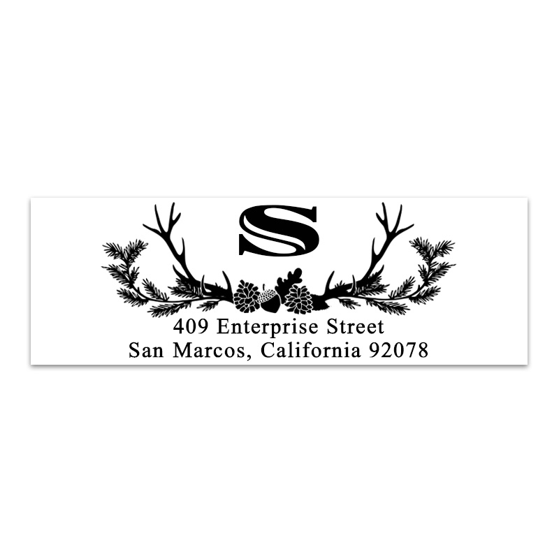 Personalize this Woodland Address Stamp with your residential or company address. Fast & free shipping on orders over $100!