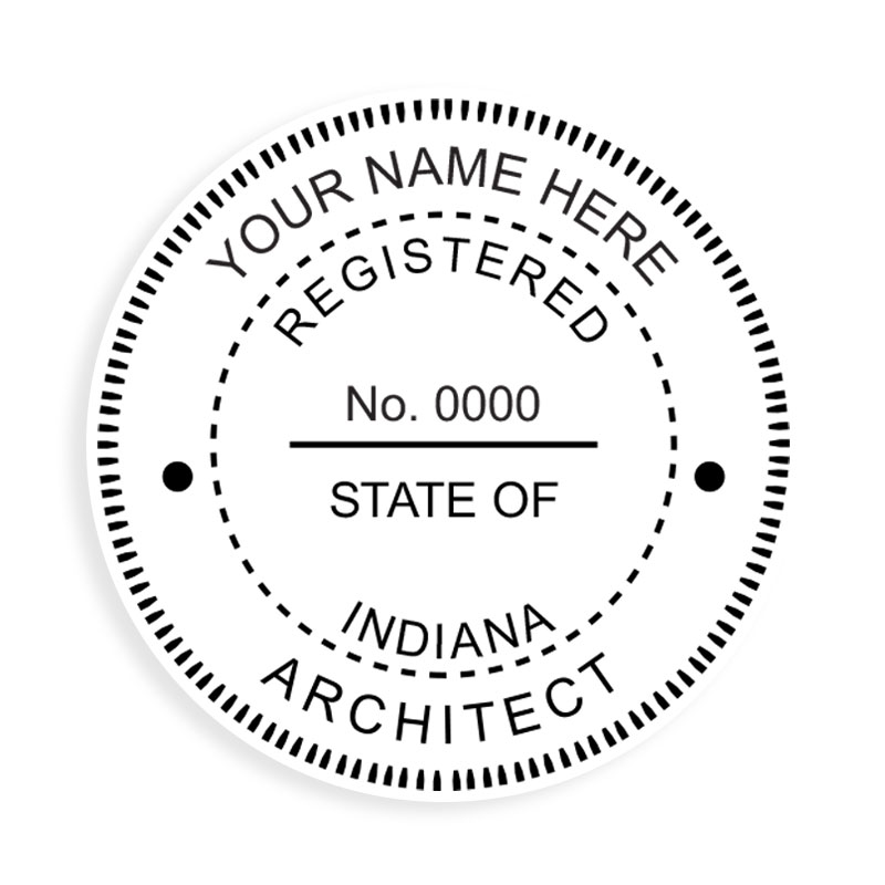 This professional architect embosser for the state of Indiana adheres to state regulations and provides top quality impressions. Orders over $100 ship free.