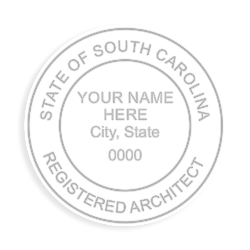 This professional architect embosser for the state of South Carolina adheres to state regulations and makes top quality impressions. Orders over $100 ship free.