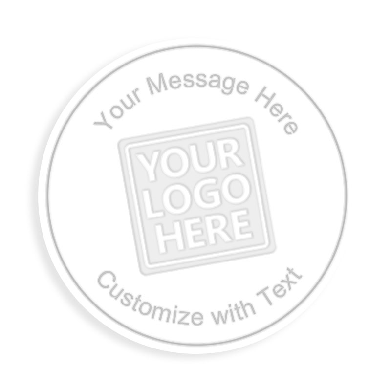 This Shiny solid outer border custom embosser has an impression size of 1-5/8" diameter and features 6 lines of customizable text w/ 7 mount options.
