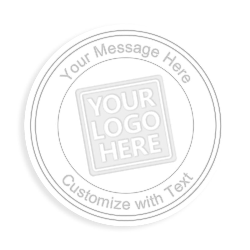This Shiny double-solid inner/outer border custom embosser has an impression size of 2" diameter and features 6 lines of customizable text w/ 8 mount options.