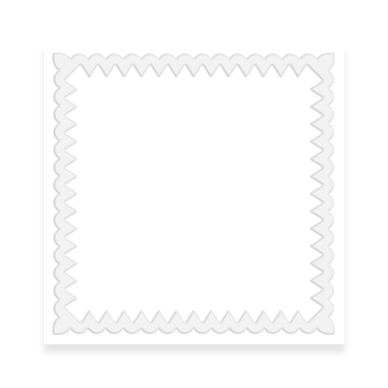 This 2" x 2" scalloped-spike border embosser features 6 lines of customizable text. Orders over $100 ship free!