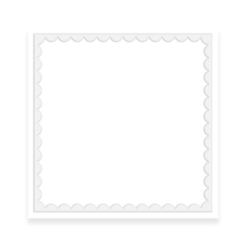 This 2" x 2" solid scalloped border embosser features 6 lines of customizable text on the Shiny EH Desk Long Reach. Orders over $100 ship free!