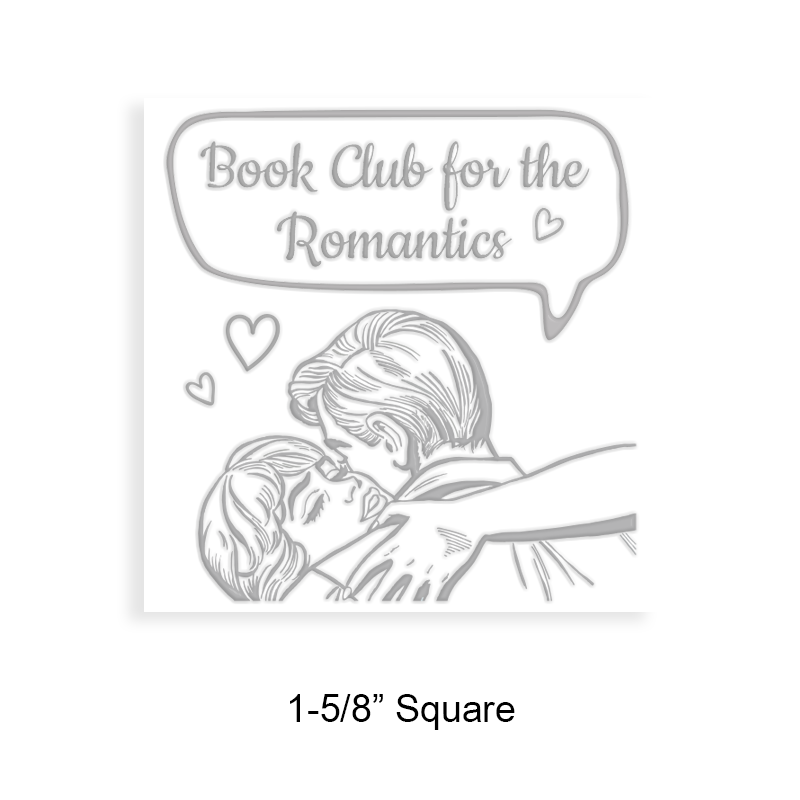 Customize this 1-5/8" square book embosser. Loving embrace speech bubble design. 3 mount options available. Desk, gift and pocket. Fast shipping.