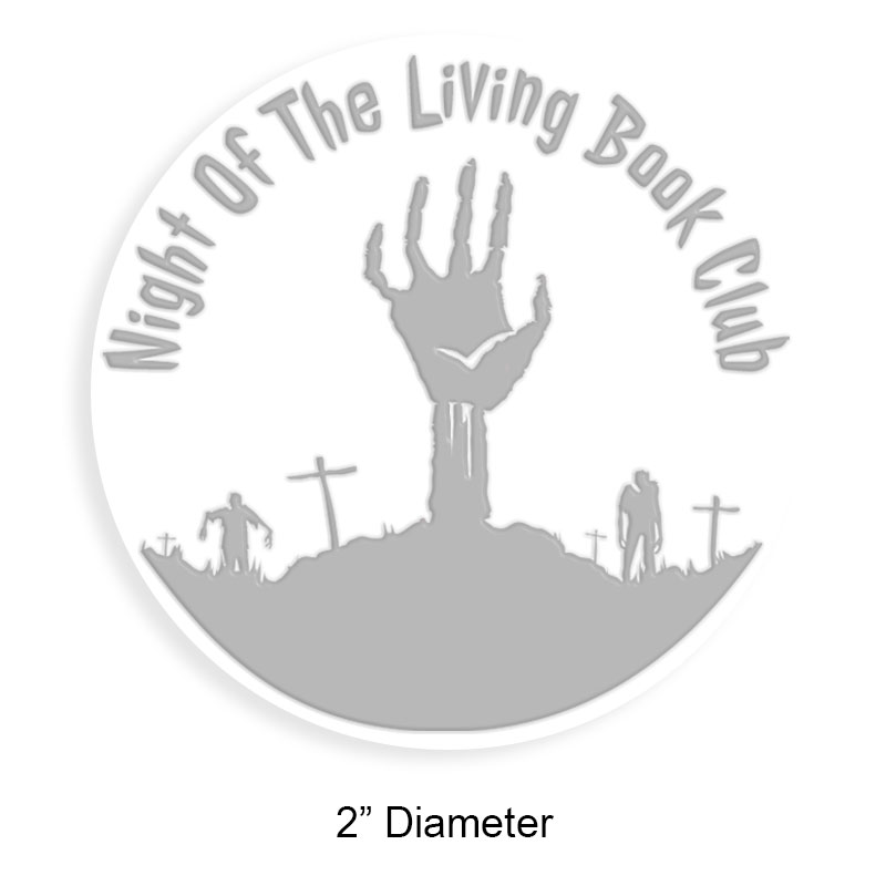 2" round book embosser. Spooky graveyard design. Add your custom text. Choose between 4 mount options: desk, gift, pocket & EX long reach. Fast shipping.