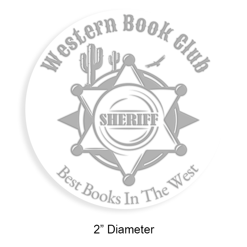 Personalized 2" round book embosser. Sheriff's badge design. 4 mount options available. Desk, gift, pocket and EX long reach. Fast shipping.