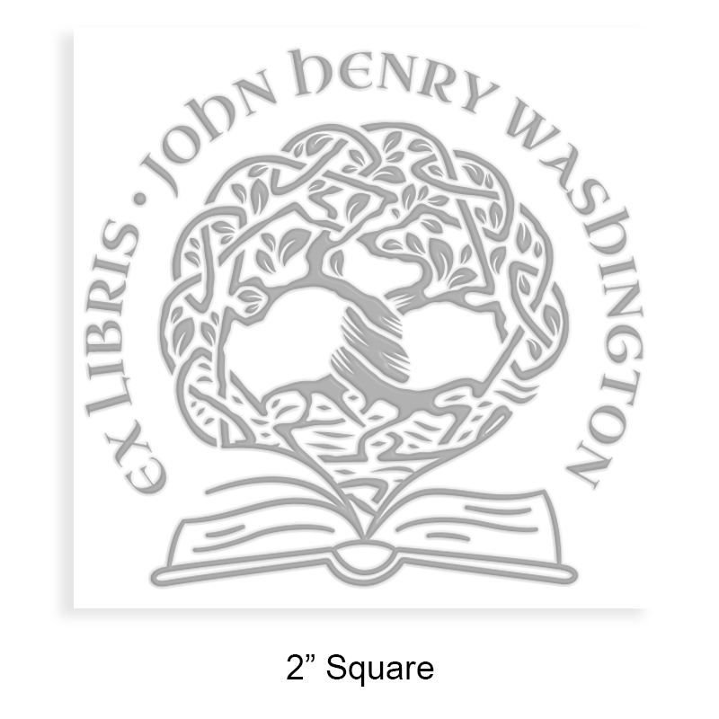 Personalize this 2" square book embosser. Ex libris tree of life design. Available on the EH desk long reach. Fast shipping.