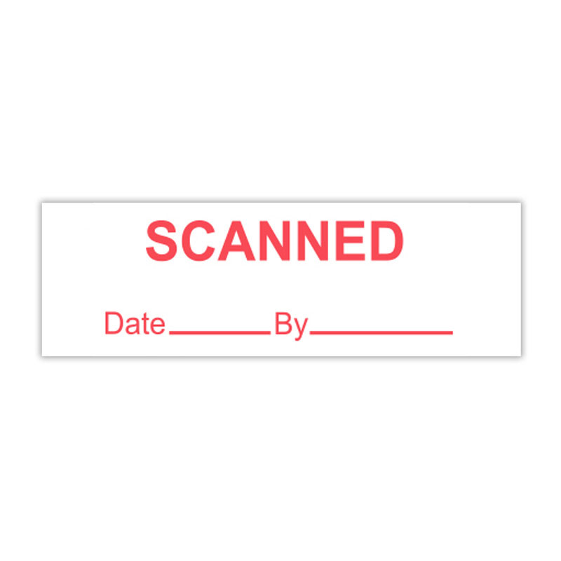 This SCANNED with Date self-inking stock stamp is now available in 3 additional sizes and 5 standard and 6 premium ink colors! Orders over $100 ship free!