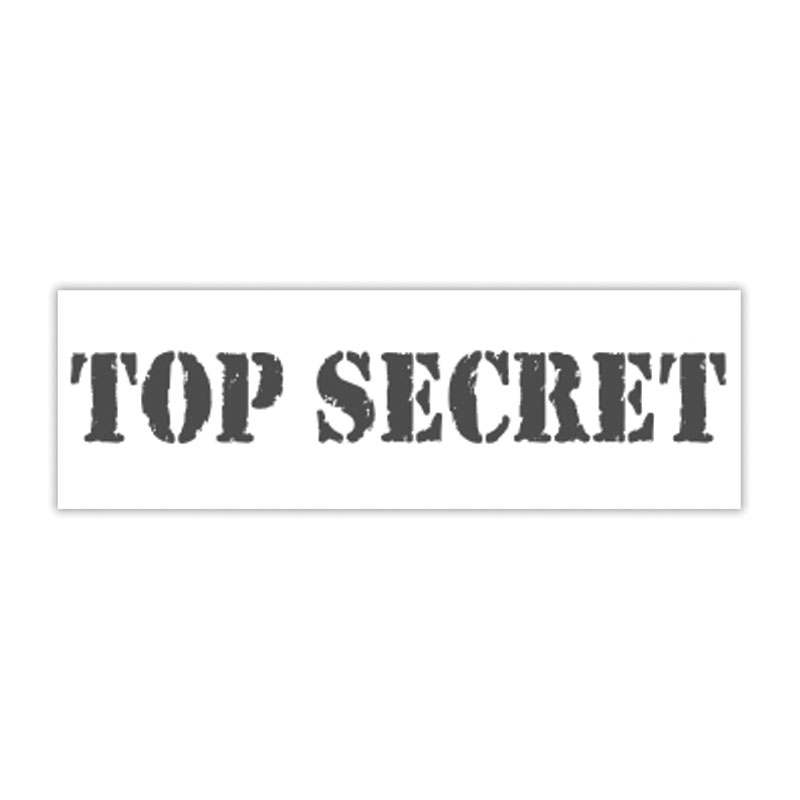 Choose from 4 sizes for this TOP SECRET self-inking stock stamp and add color with one of 5 standard and 6 premium ink colors. Orders over $100 ship free!