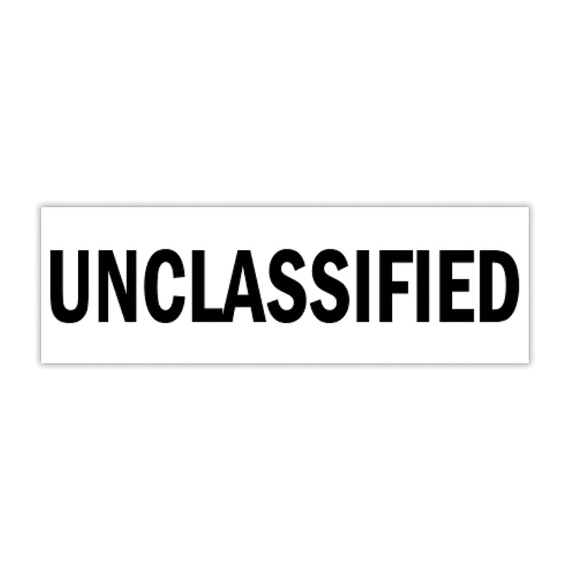 Add color to this UNCLASSIFIED self-inking stock stamp with one of our 5 standard or 6 premium ink colors & choose one of 4 sizes. Orders over $100 ship free!
