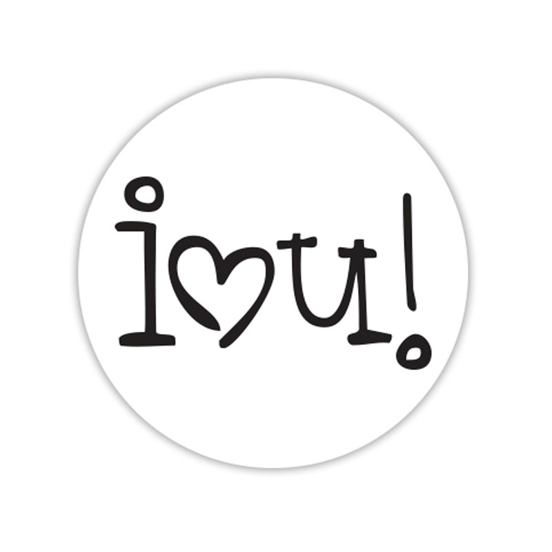 I Love You self-inking rubber stamp available in your choice of 4 sizes and 11 ink colors. Clear impressions. Re-ink with Ideal ink. Orders over $100 ship free.