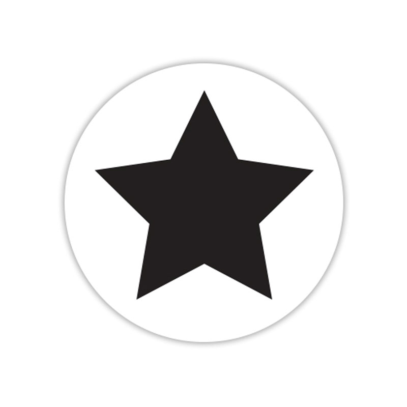 Traditional solid 5-point star self-inking stamp in your choice of 4 sizes and 11 ink colors. Re-inkable cartridge with Ideal ink. Orders over $100 ship free.
