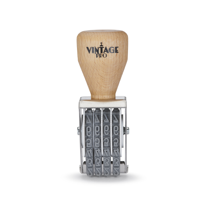 This COLOP non-self-inker 2-4 has a character height of 3/16" & includes 4 bands w/ custom options. Ink pad sold separately. Orders ship free over $100!