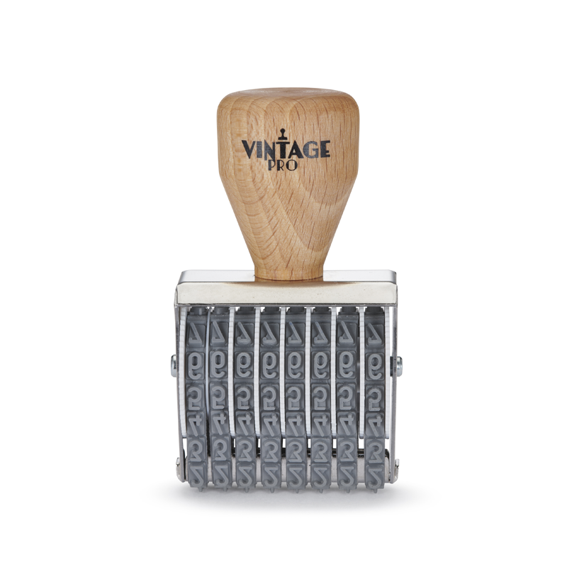 This COLOP non-self-inker 2-8 has a character height of 3/16" & includes 8 bands w/ custom options. Ink pad sold separately. Orders ship free over $100!