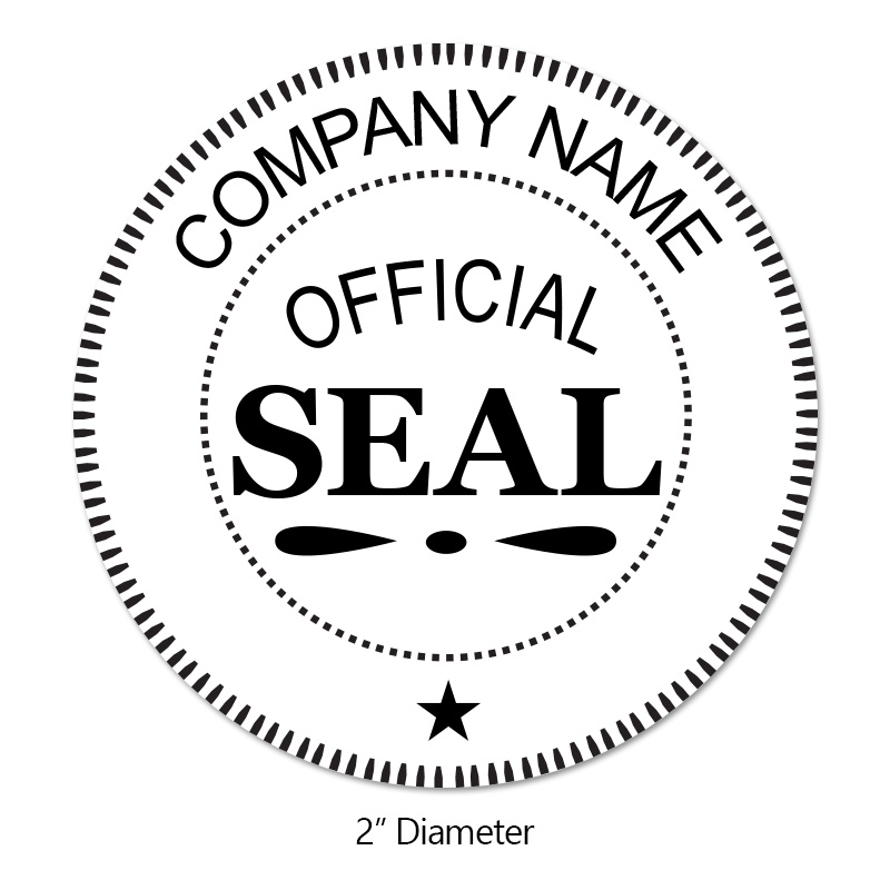Customize this 2" diameter Official Round Stamp with your company name and choose from 6 different mounts. Fast and free shipping on orders $100 and over!