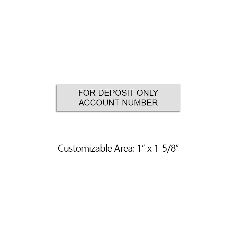 Endorse your checks with a quick and easy bank deposit Heavy Duty Trodat stamp. Customize up to 2 lines of text. Free shipping on orders over $100!