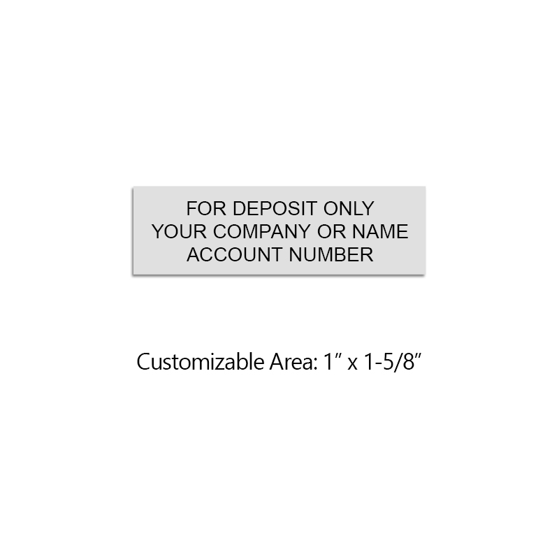 Endorse your checks with a quick and easy bank deposit Heavy Duty Trodat stamp. Customize up to 3 lines of text. Free shipping on orders over $100!