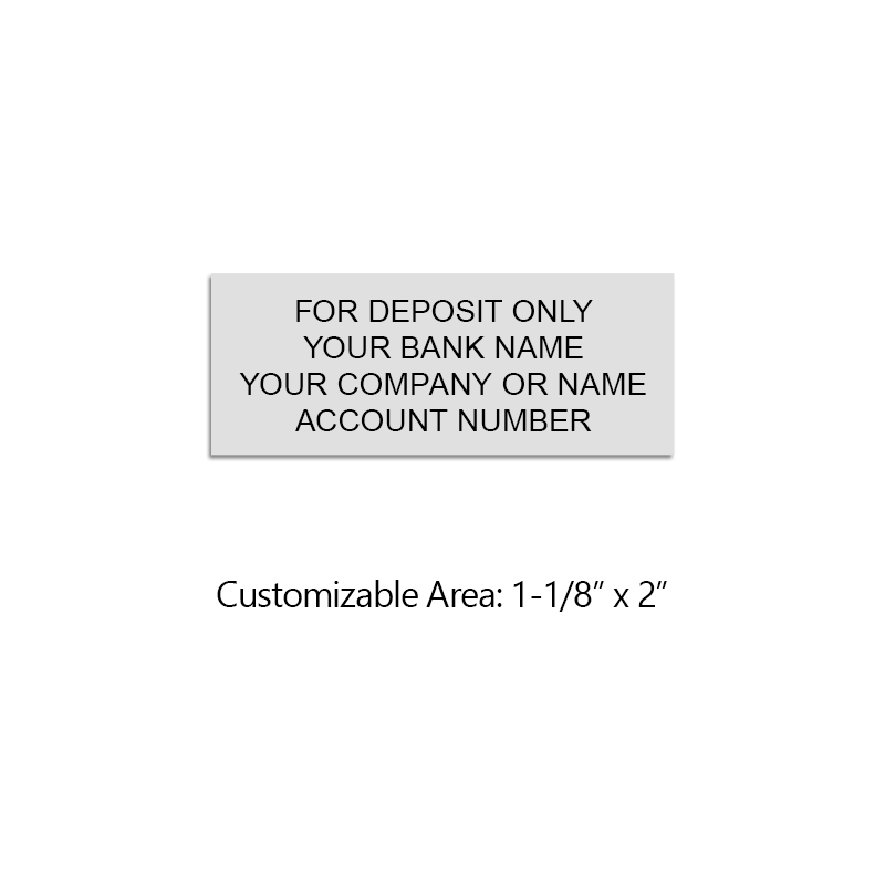 Endorse your checks with a quick and easy bank deposit Heavy Duty Trodat stamp. Customize up to 4 lines of text. Free shipping on orders over $100!