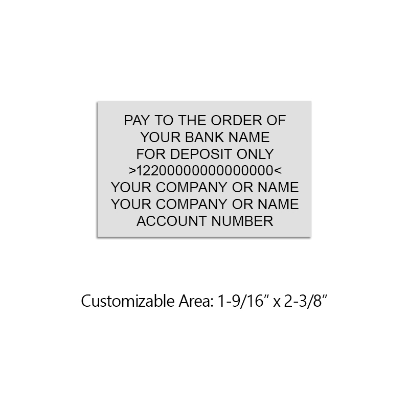 Endorse your checks with a quick and easy bank deposit Heavy Duty Trodat stamp. Customize up to 7 lines of text. Free shipping on orders over $100!
