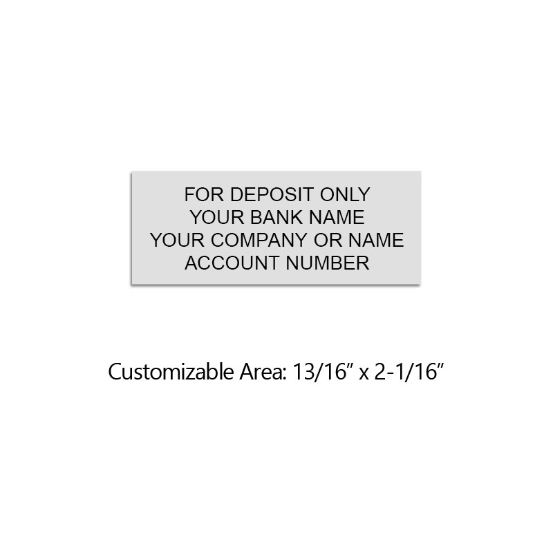 Endorse your checks with a quick and easy bank deposit pre-inked MaxLight XL-115 stamp. Customize up to 4 lines of text. Free shipping on orders over $100!