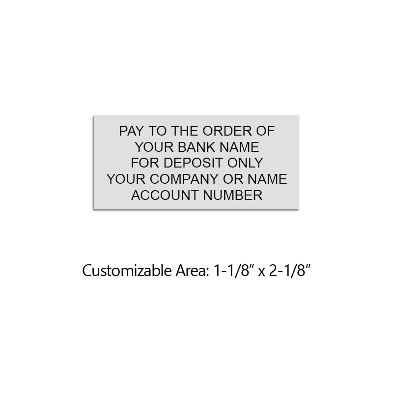 Endorse your checks with a quick and easy bank deposit pre-inked MaxLight XL-125 stamp. Customize up to 5 lines of text. Free shipping on orders over $100!