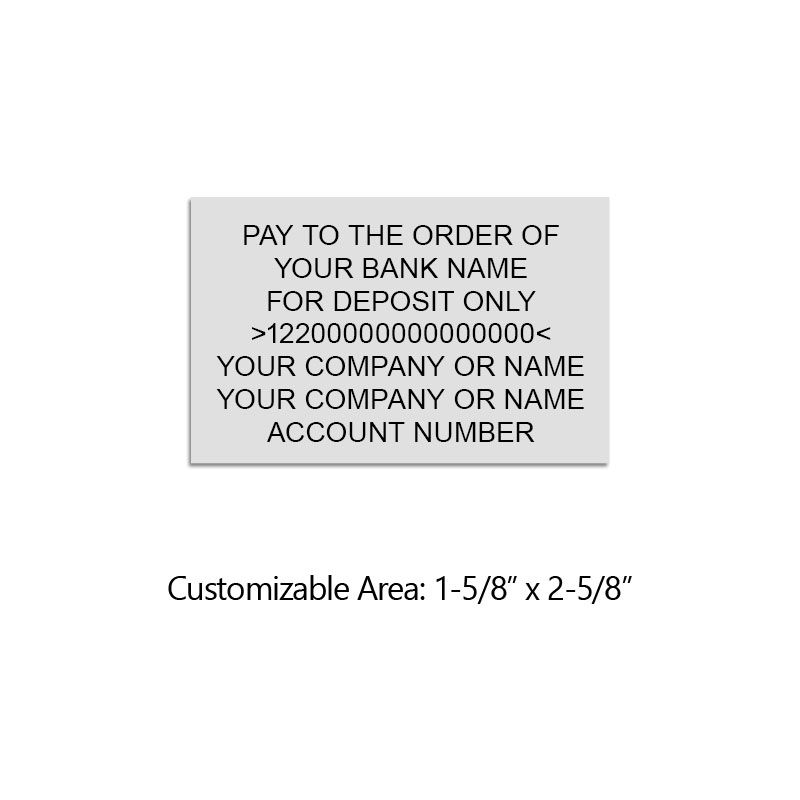 Endorse your checks with a quick and easy bank deposit pre-inked MaxLight XL-165 stamp. Customize up to 7 lines of text. Free shipping on orders over $100!