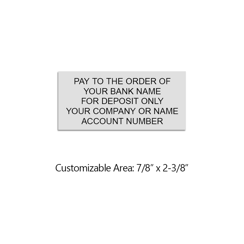 Endorse your checks with a quick and easy bank deposit self-inking Pink stamp. Customize up to 5 lines of text. Free shipping on orders over $100!