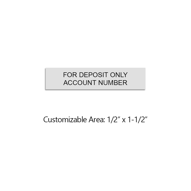 Endorse your checks with a quick and easy bank deposit self-inking Ideal stamp. Customize up to 2 lines of text. Free shipping on orders over $100!