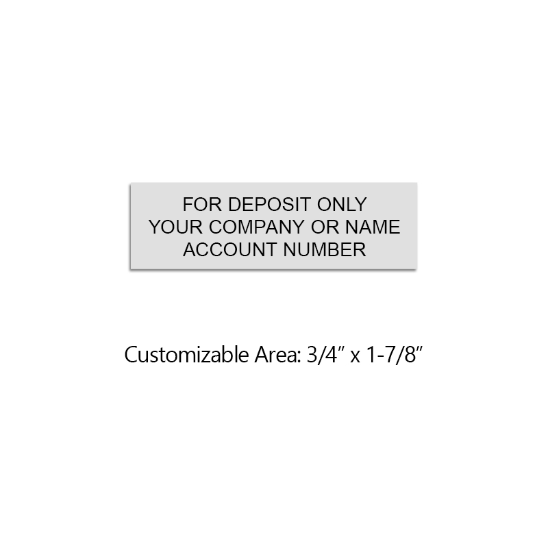 Endorse your checks with a quick and easy bank deposit self-inking Ideal stamp. Customize up to 3 lines of text. Free shipping on orders over $100!