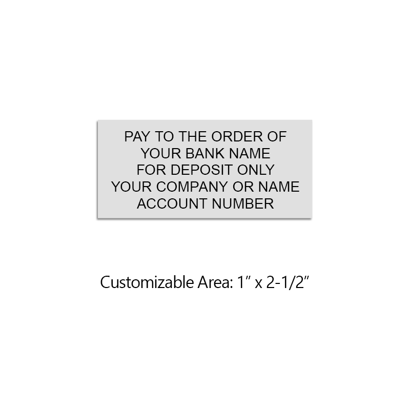 Endorse your checks with a quick and easy bank deposit self-inking Ideal stamp. Customize up to 5 lines of text. Free shipping on orders over $100!